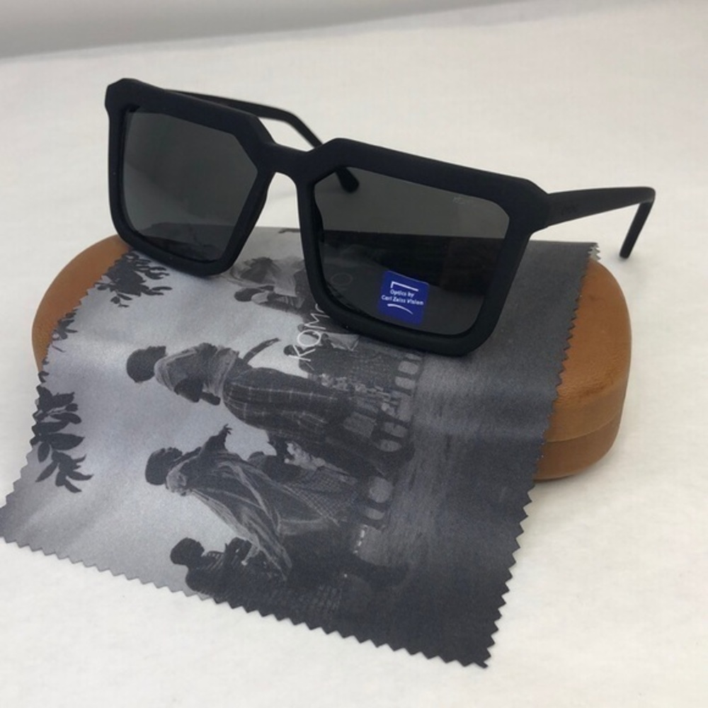 KOMONO Benicio CZ Black Rubber Sunglasses (NEW) 🕶